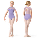 Bloch Child Rose Vine Mesh Cap Sleeve Leotard