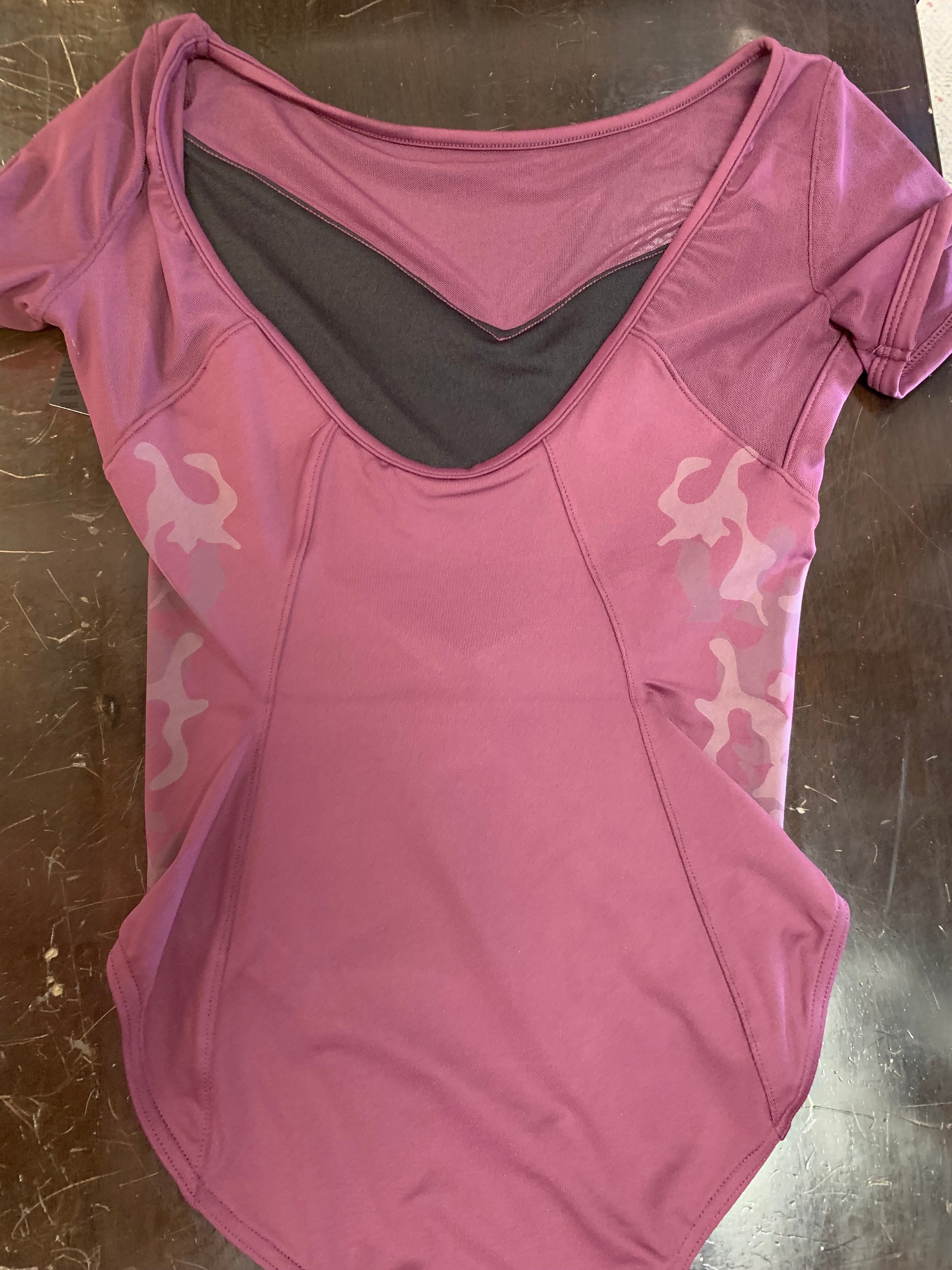 Bloch Women's Boatneck Camo Cap Sleeve Leo